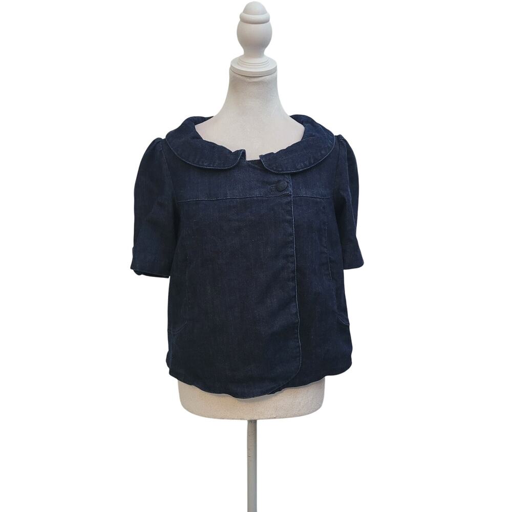 Freedom of Choice Size M Navy Blue Brighton‎ Lined Jacket Coat Blazer